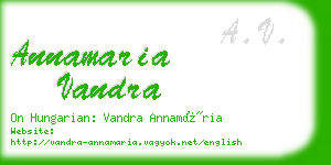 annamaria vandra business card